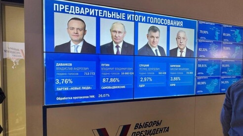 Putin vince le elezioni presidenziali russe con l’87% dei voti