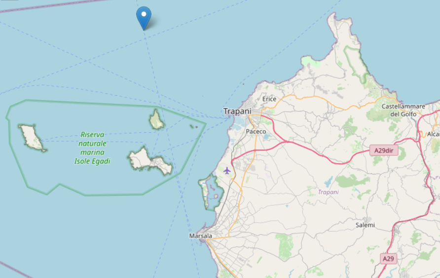 Terremoto in Sicilia: scossa di magnitudo 4.1 al largo di Trapani